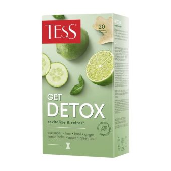 Чай Тесс Гет Детокс зеленый с ароматом лайма и огурца, 20пак, 1,5г, ОРИМИ