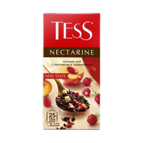 Чай Тесс Нектарин черный с персиком и земляникой, 100пак, 1,5г, ОРИМИ
