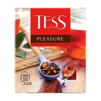 Чай Тесс Плэжа чёрный с яблоком и шиповником, 200г