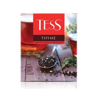 Чай Тесс Тайм чёрный с чабрецом и лимоном, 100пак*1,5г