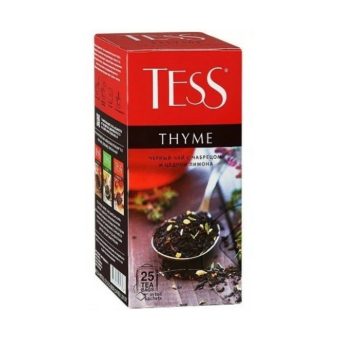 Чай Тесс Тайм чёрный с чабрецом и лимоном, 25пак*1,5г