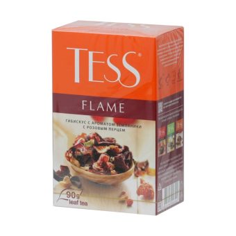 Чай Тесс Флэйм лист травяной с земляным миндалем и розовым перцем, 90г