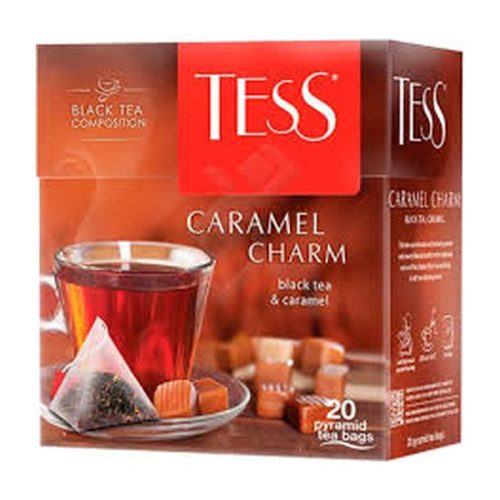Чай Тесс Карамель Шарм чёрный, 20 пирамидок 1,8 г