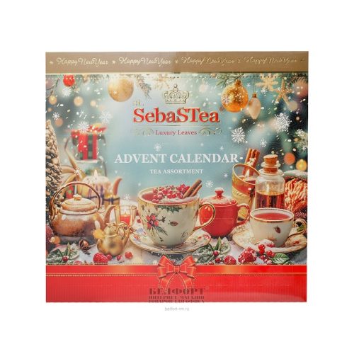Чай SebasTea СабаСти Адвент Календар Файр Хорс Ассорти, 37г