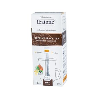 Чай Teatone сибирский чёрный с ароматом кедра и можжевельника 15стик