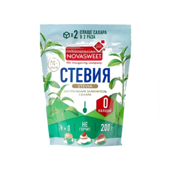 Заменитель сахара 2Х Бионова Новасвит Стевия, 200г