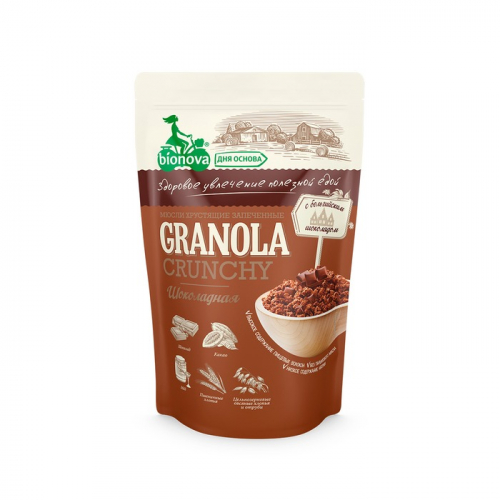 Мюсли хрустящие гранола Бионова Шоколадные, 400г