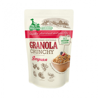 Мюсли хрустящие гранола Бионова Ягодные, 400г