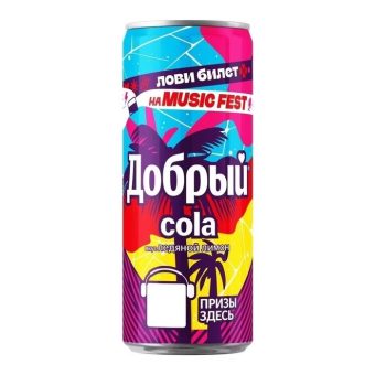 Напиток Добрый Кола Ледяной лимон, пластиковая бутылка, 1 л
