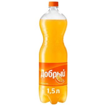 Лимонад Добрый Апельсин с витамином С, пластиковая бутылка, 1.5 л
