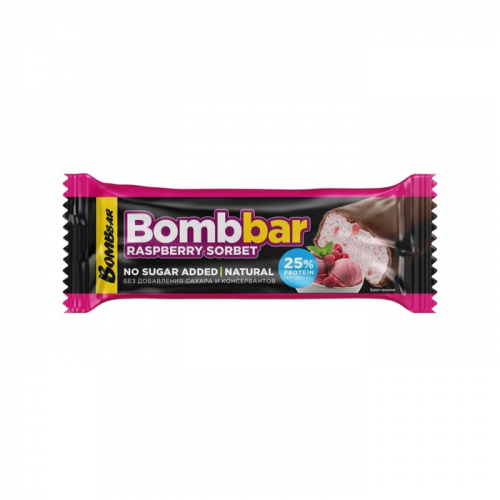 Батончик глазированный Бомббар малиновый сорбет, 40г