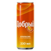 Лимонад Добрый, апельсин с витамином С, 0.33 л
