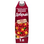 Морс Добрый, виноград-клюква-брусника-морошка, 1 л