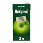 Нектар Добрый, фермерские яблочки, 2 л