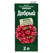 Нектар Добрый, яблоко-черноплодная рябина-вишня, 2 л