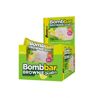 Печенье глазированное Бомббар брауни лимонный тарт, 50г