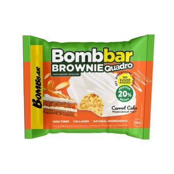Печенье глазированное Бомббар брауни морковный торт, 50г
