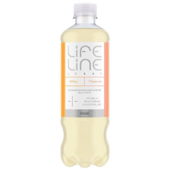 Напиток LifeLine Focus Light Персик и Юзу, пластиковая бутылка, 500 мл