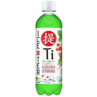 Чай Ti Зелёный Клубника Земляника, пластиковая бутылка, 500 мл