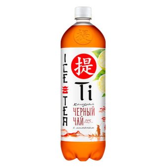 Чай Ti Чёрный Персик, пластиковая бутылка, 500 мл