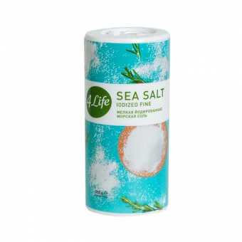 Соль 4Лайф Морская мелкая йодированная, 250г