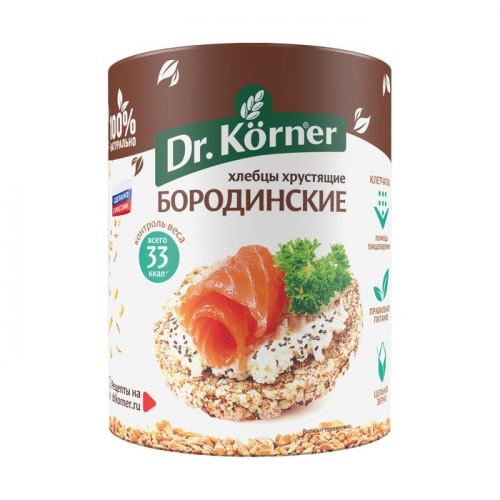 Хлебцы Dr.Korner бородинские хрустящие, 100г