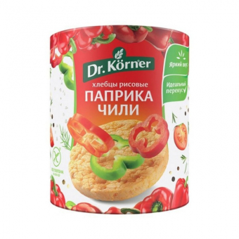 Хлебцы Dr.Korner рисовые с паприкой и чили, 80г