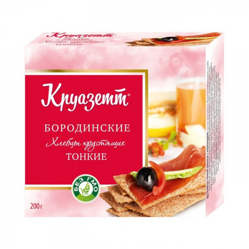 Хлебцы Круазетт тонкие бородинские, 200г