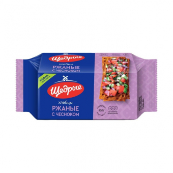 Хлебцы Щедрые ржаные с чесноком, 100г