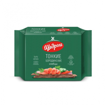 Хлебцы Щедрые тонкие бородинские, 170г