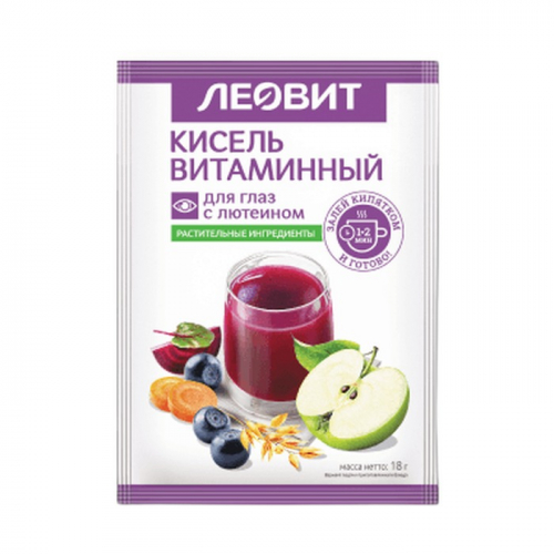 Кисель витаминный для глаз с лютеином Леовит, 20пак, 18г