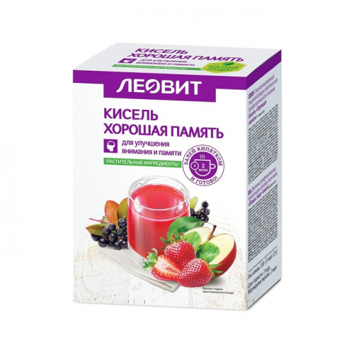 Кисель Общеукрепляющий Леовит, 20пак, 20г