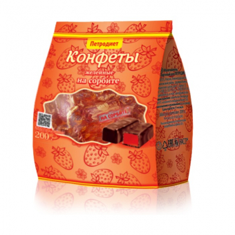 Конфеты Петродиет желейно-фруктовые на сорбите, 200г