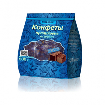 Конфеты Петродиет неглазированные с корп типа пралине Батончик трюфель на изомальте со стевией, 200г