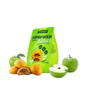 Пряники Петродиет на фруктозе с начинкой Яблоко, 340г