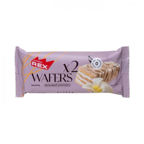 Вафли протеиновые глазированные Протеин Рекс Ваферс Ваниль, 50г
