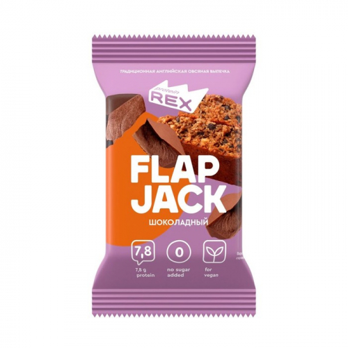 Печенье овсяное протеиновое Протеин Рекс Флэп Джек Шоколадное, 60г