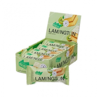 Пирожное протеиновое Ламингтон Протеин Рекс Киви-Матча, 50г