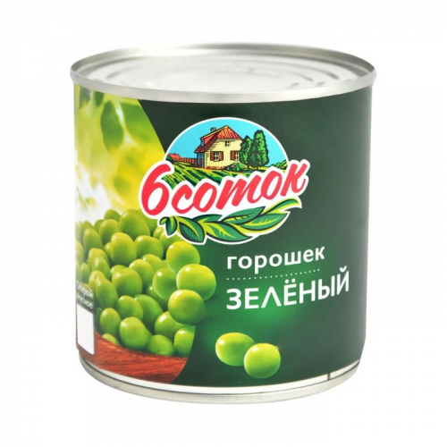 Горошек Шесть соток Зеленый, 425мл