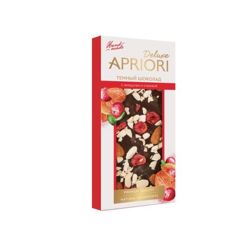 Шоколад Верность качеству Априори тёмный с миндалём и клюквой, 85г