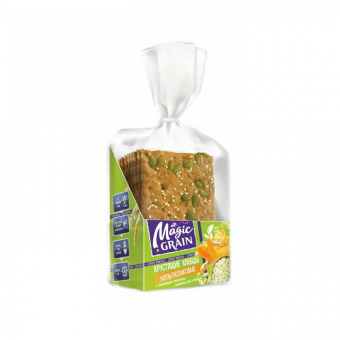 Хлебцы мультизлаковые Диал-К с тыквенными семечками, семенами льна и кунжута, 160г