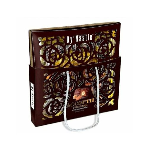 Конфеты Династия Ассорти с орехами в шоколаде, 210г