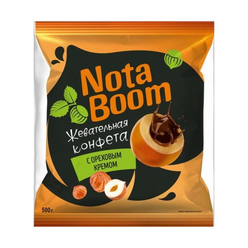 Жевательная ириска КДВ Нота Бум с ореховой начинкой, 500 г