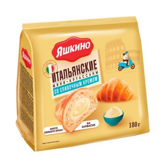 Круассаны-мини КДВ Яшкино с сливочным кремом, 180 г