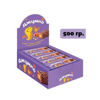 Вафли КДВ Джумка с мягкой карамелью и воздушной кукурузой, 37 г