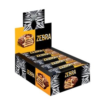 Вафли КДВ Зебра с молочным шоколадом глазированным, 40 г
