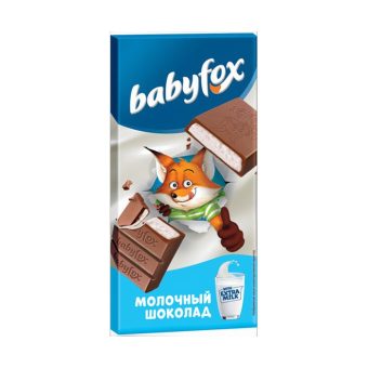 Шоколад КДВ БэбиФокс плитка тонкая, 90 г