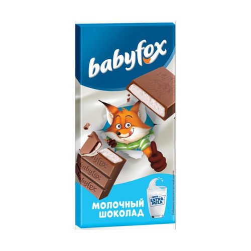 Шоколад КДВ БэбиФокс плитка тонкая, 90 г