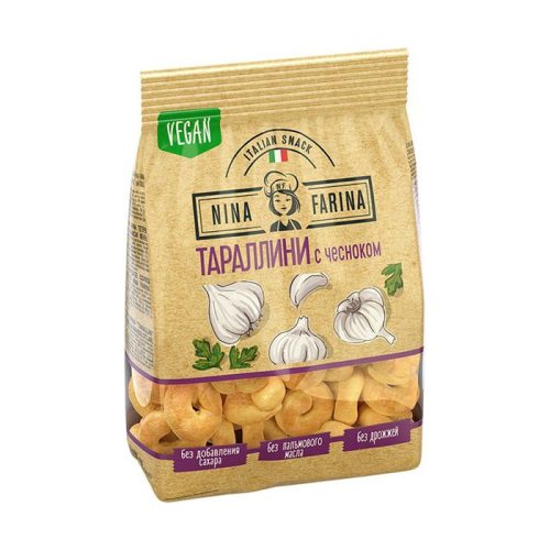 Тараллини КДВ Нина Фарина с чесноком, 180г