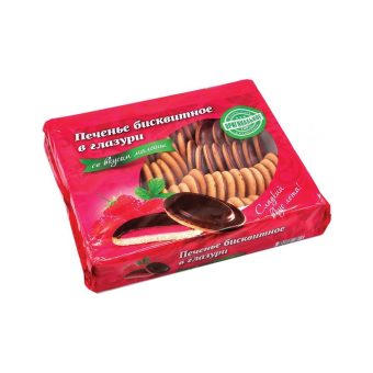 Печенье Кинельский кондитер Кико в темной глазури с малиной, 1,2кг